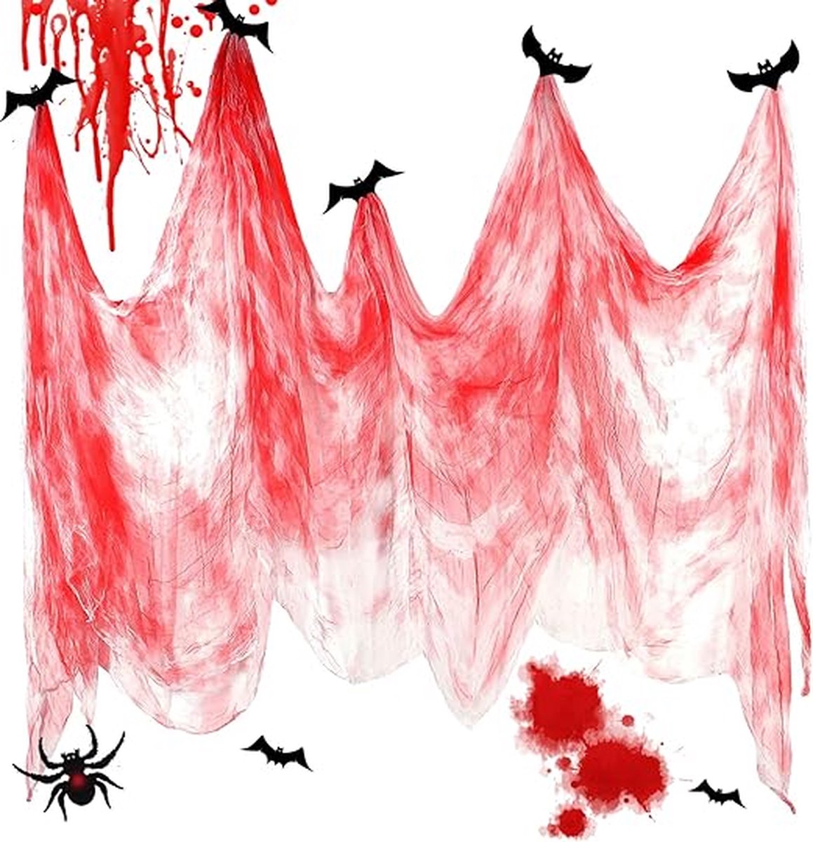 Equivera Halloween Decoratie - Halloween Versiering - Horror Versiering - voor Binnen en Buiten - Spin, Heks, Skelet, Pompoen en Spoken - 2024