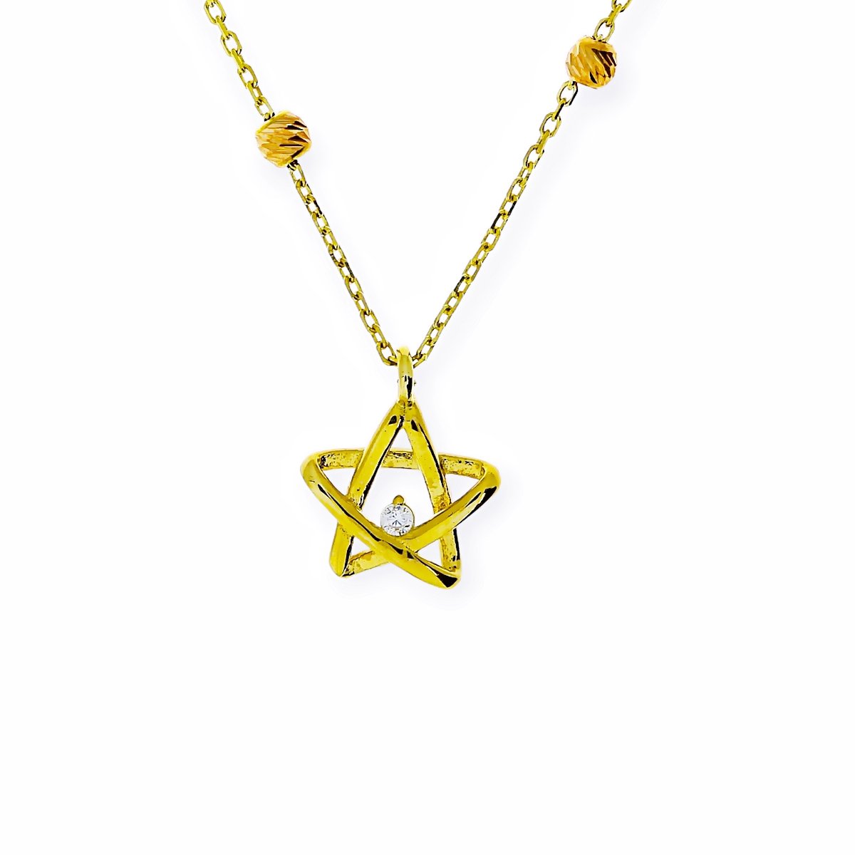 Gouden Ketting Ster Hanger 14 karaats