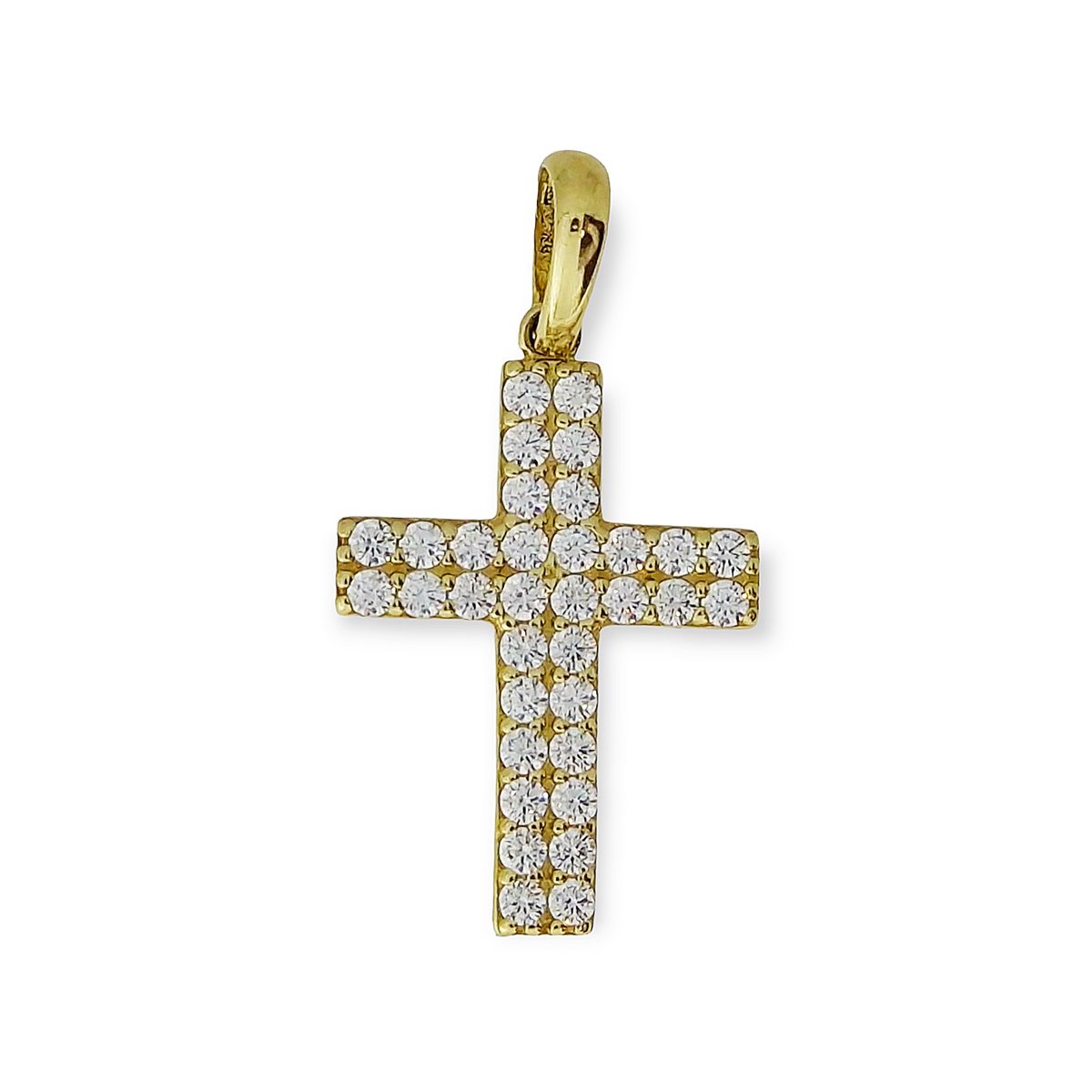 Gouden Kruis Hanger 23.5 mm 16 mm Zirkonia