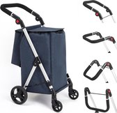 Bol.com Goodivery ® Opvouwbare Boodschappenwagen met Geïsoleerde Koeltas en Vier Wielen Lichtgewicht en Stabiel aanbieding