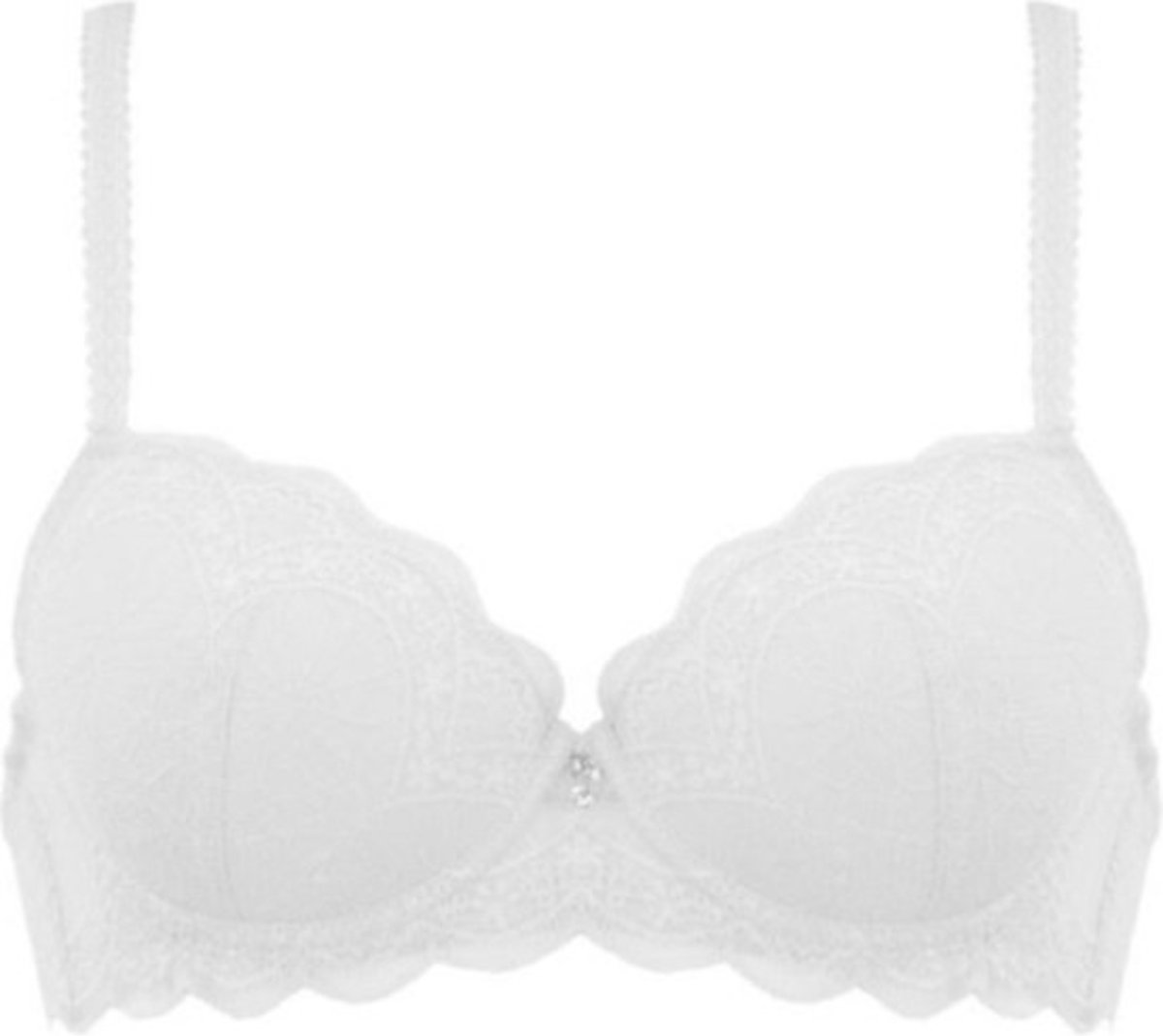 Naturana padded lace beugel BH maat 85G wit