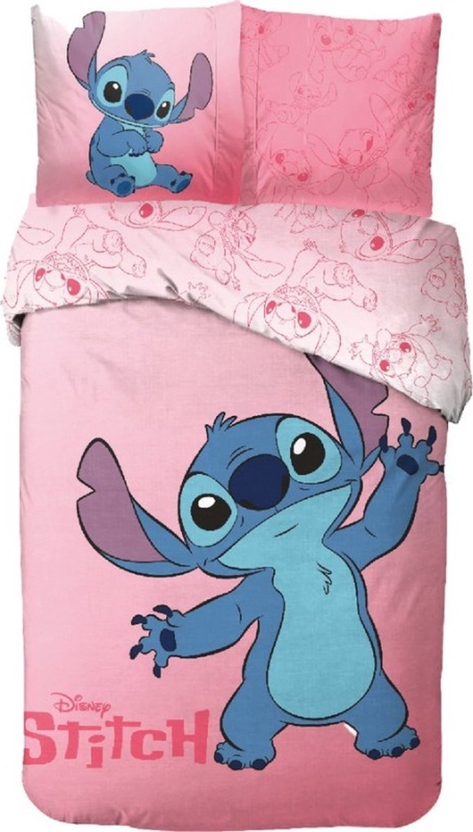 Disney - Lilo & Stitch - Dekbedovertrek - 140x200 Cm - Eenpersoons - 100% Katoen.