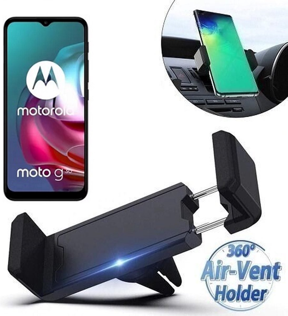 Motorola Moto G30 Autohouder Ventilatierooster