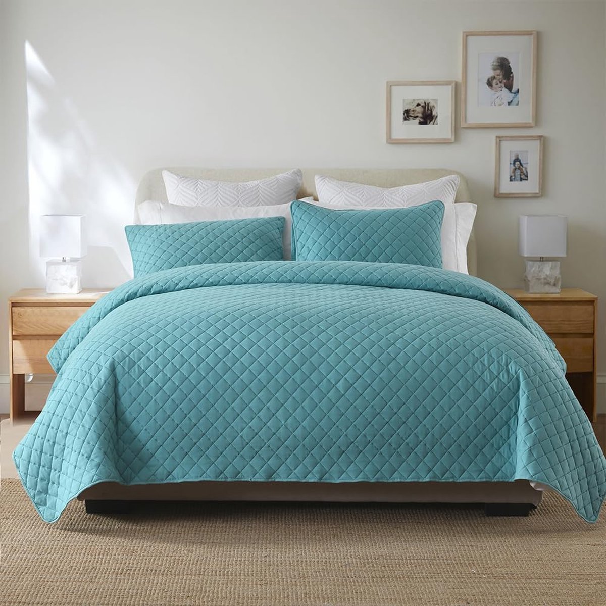 Goodivery ® Elegante Geometrische Bedsprei en Sofa Plaid met Kussenslopen - 240 x 260 cm