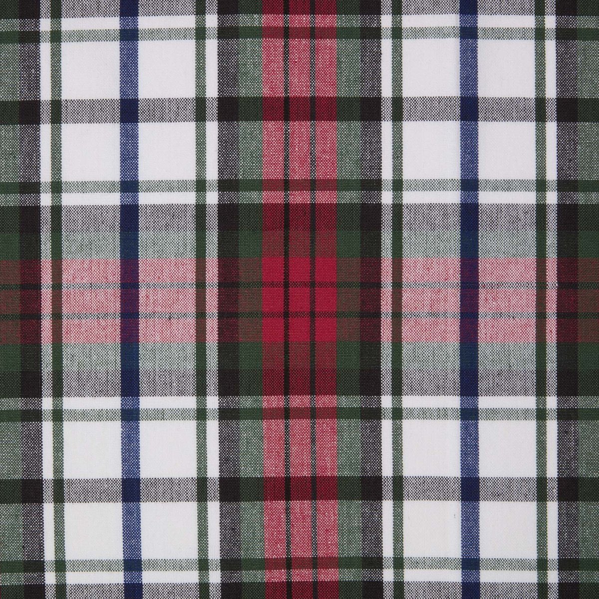 Homescapes Macduff geruite katoenen stof - verkocht per meter Tartan patroon rood wit groen 150 cm breed