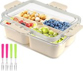 Couchbar Premium Sofatdienblad Voor Dranken En Snacks, De Perfecte Bankorganizer Voor Gezellige Filmavonden Inclusief 2 Roestvrijstalen Snackboxen En Gratis Flesopener