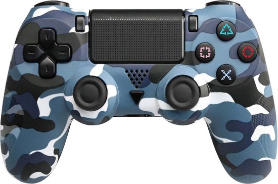 Foto: Playstation 4 draadloze game controller camouflage blauw