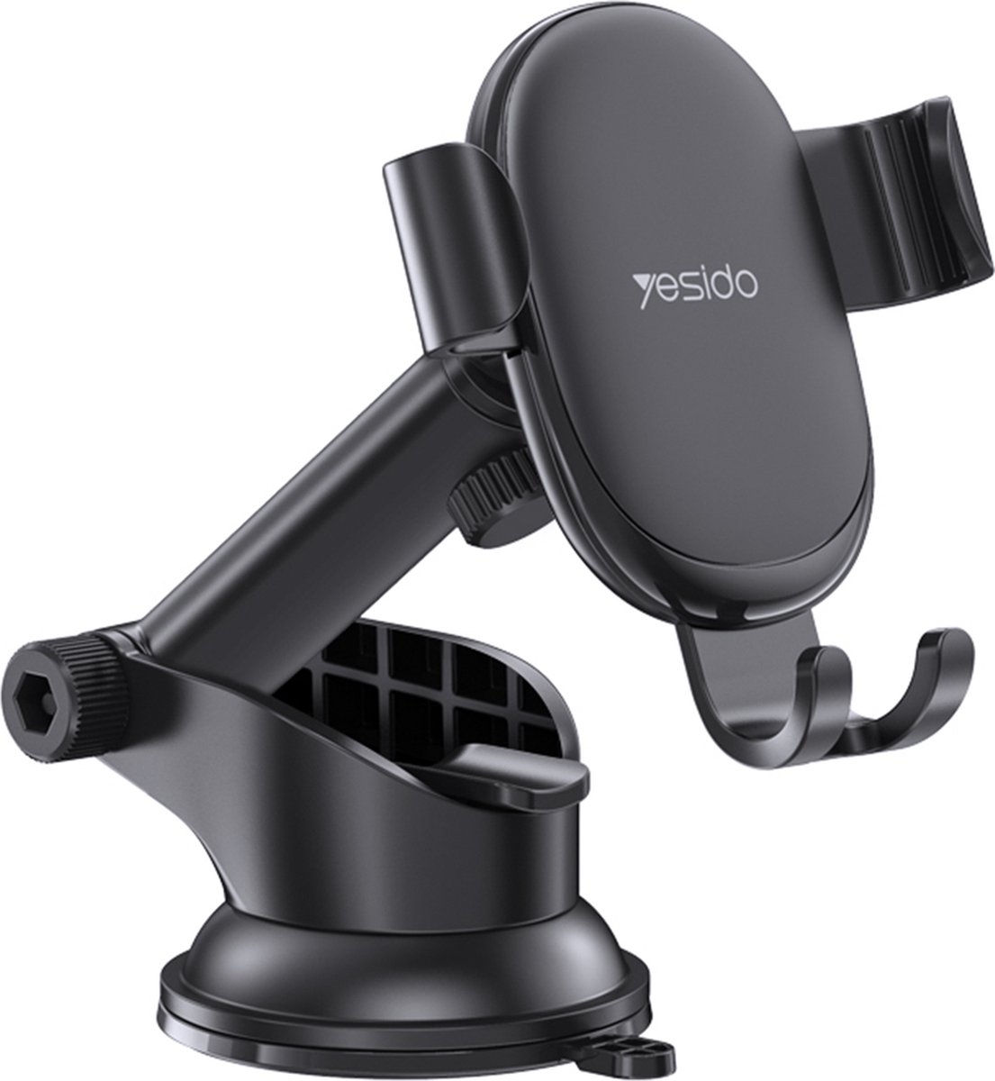 Yesido - Auto telefoon houder (C120) - Zwaartekracht greep, uitschuifbare arm voor dashboard, voorruit - Zwart
