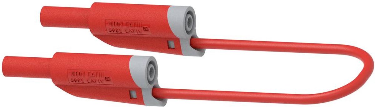 Electro PJP 2710-IEC-CD1-50R Meetsnoer Banaanstekker 4 mm Banaanstekker 4 mm 50 cm Rood 1 stuk(s)