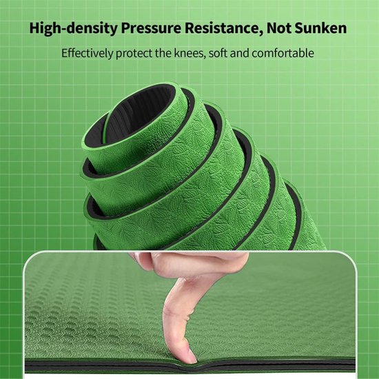 Flexibele Eco-vriendelijke Fitness Mat voor Yoga en Pilates met Draagband, 6 mm Dikke Anti-slip Sportmat van Flex — afbeelding 5