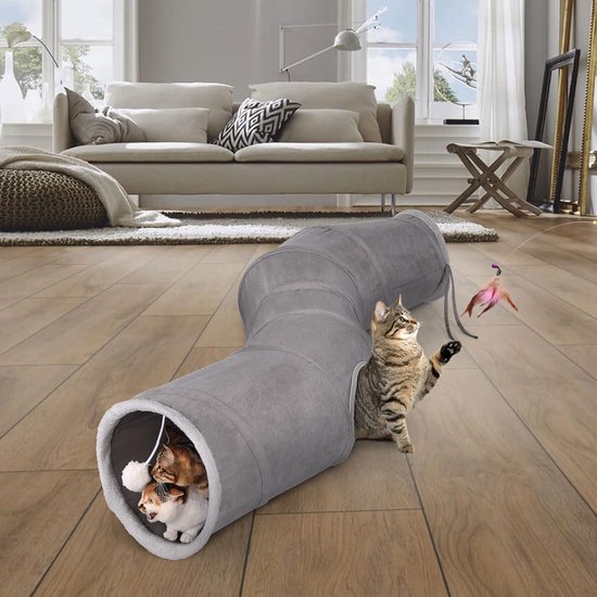 Ownpets Kattentunnel, Grote 3-weg huisdiertunnel met stevig