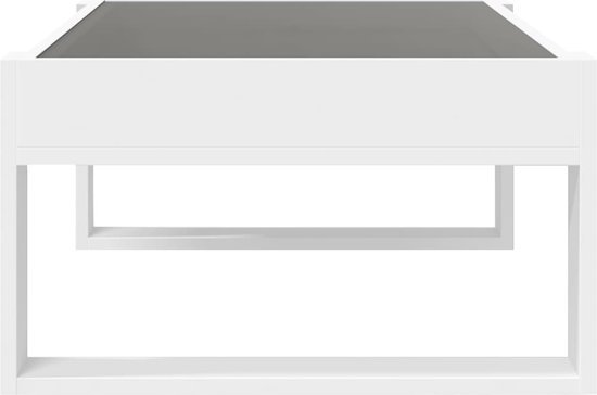 vidaXL - Table basse - avec - Infinity - LED - 90x53x30 - cm - blanc