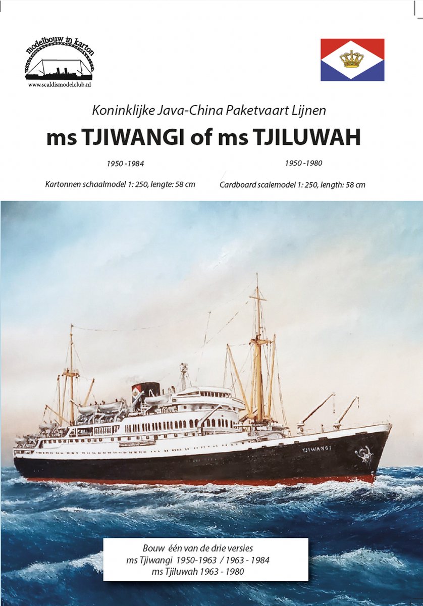 Scaldis Tjiwangi/Tjiluwah passagierschip bouwplaat