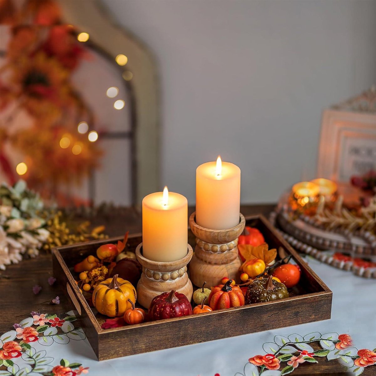 SOMEDA® Support à Savon En Bois - 23 X 15 Cm - Plateau Rustique Pour Cuisine Et Salle De Bain - Idéal Pour Savons, Plantes, Bougies, Marron