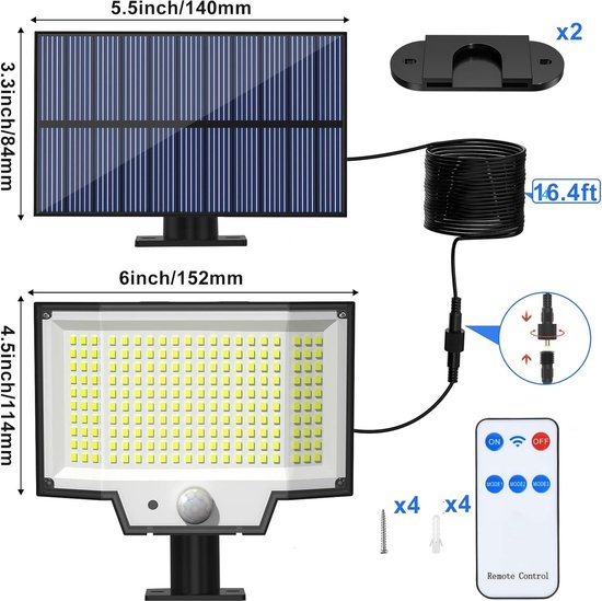 Eglo Gavello LED buiten wandlamp met sensor zwart kunststof