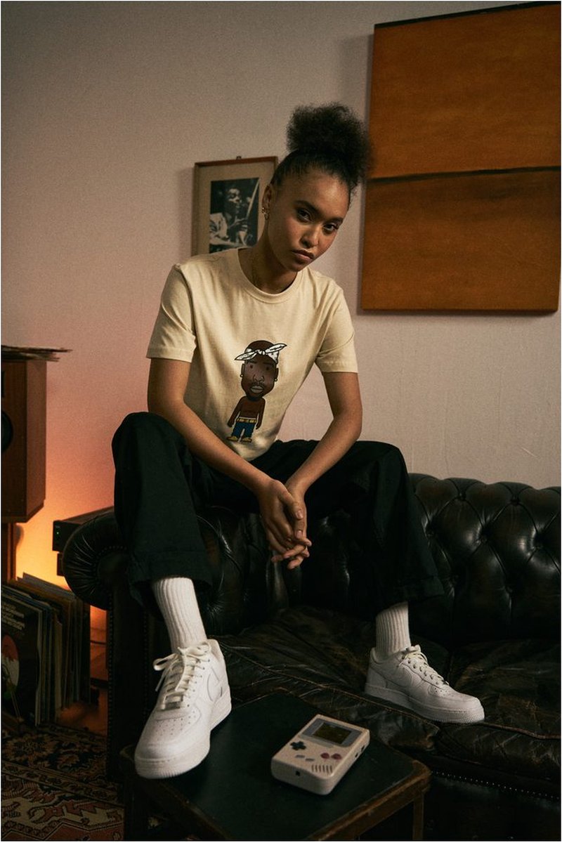 Mister Tee LA Sketch Heren T-shirt XXL Beige