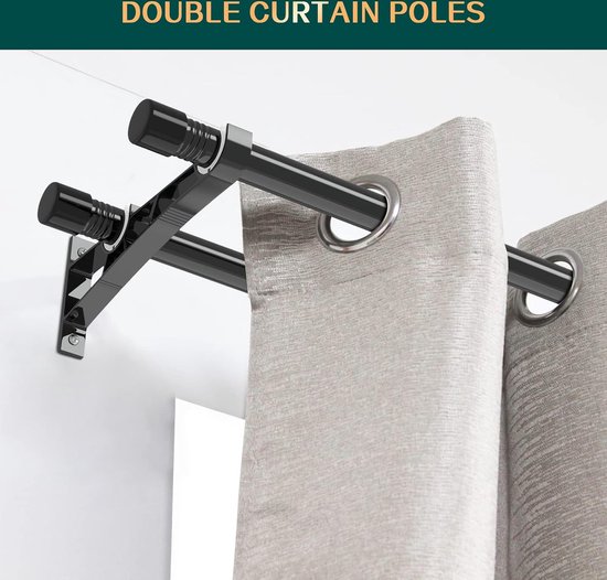 Tringle à rideau - Tringle à rideau 76-332 cm