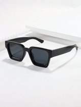 zonnebril heren zonnebril dames - Trendy Vierkante Zwarte Tinten Tortie Frame Mode 90 S