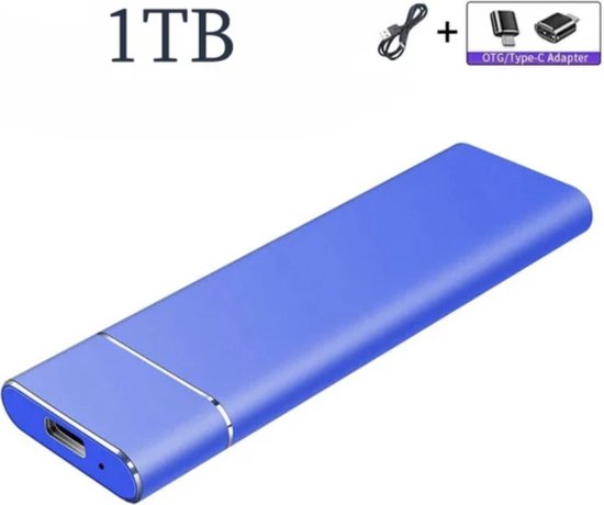 Draagbare Externe Harde Schijf / Blauw / High-Speed 1TB / Massa Opslag ...