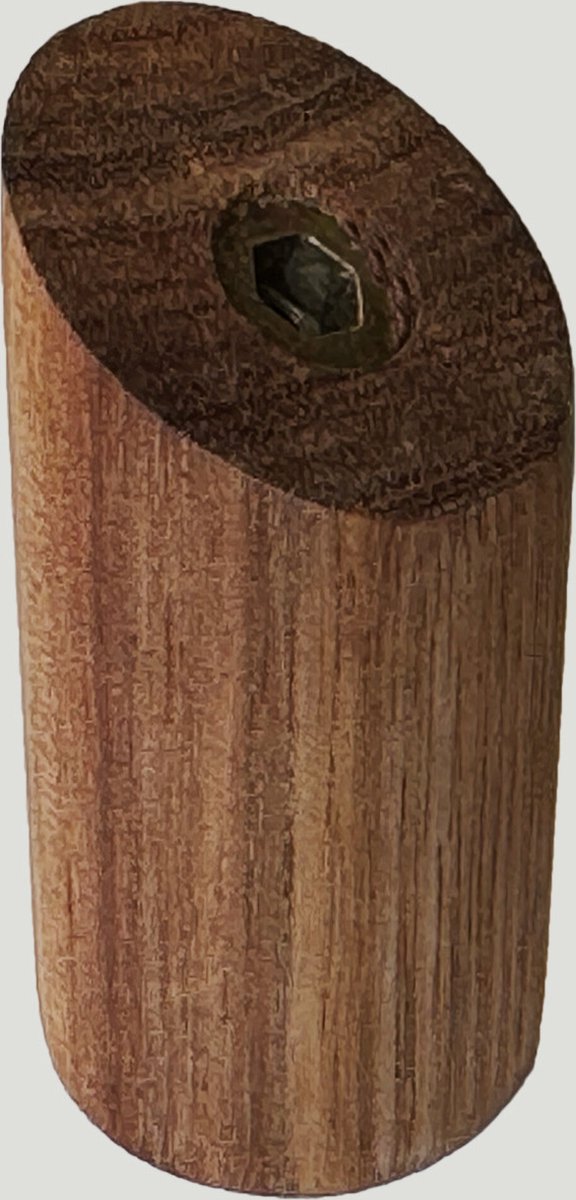 Set van 6 houten kledinghaken (kapstok), acacia