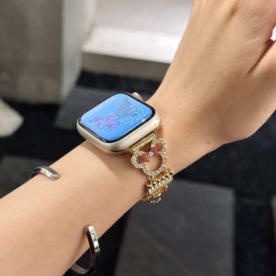 Schattige Apple Watch Band voor Meisjes 38mm 40mm 41mm 42mm Series 10 Goud . bol