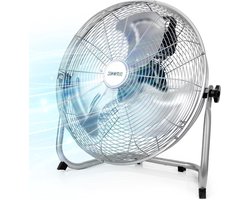Vloerventilator 40 cm - 4 snelheidsstanden - 75 W - Hoge luchtstroomsnelheid - Instelbare…