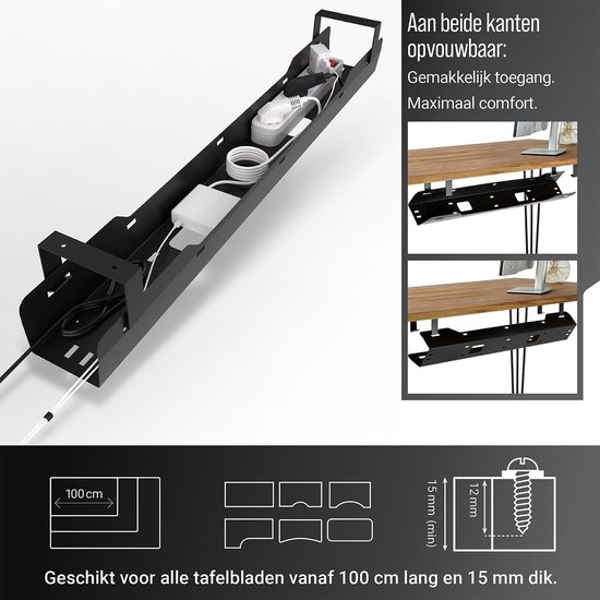 Kabelgoot - Materiaal: Kunststof Kleur: Grijs Afmeting: 6 x 1,5 cm Lengte: 1 m Kabelgoot - Materiaal: Kunststof Kleur: Grijs Afmeting: 6 x 1,5 cm Lengte: 1 m