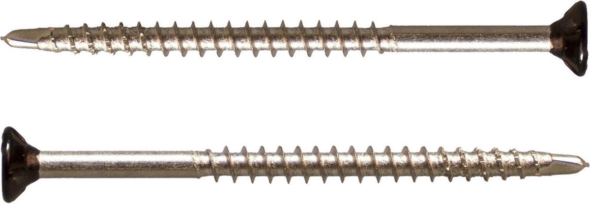 Zwarte Hardhoutschroef 5.0x60 gehard RVS