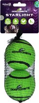 Dog Comets Starlight Tennisbal - Ø 7,5 cm - Hondenbal - Drijvend Hondenspeelgoed - Stuiterend Hondenspeeltje - Groen - 2 stuks