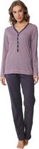 Pastunette Pyjama Femme en coton à manches longues - Gris foncé - 46