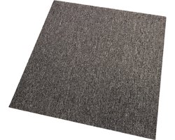 20 x Tapijttegels - Antraciet - Vloerbedekking - 50x50cm 5m2 - Stevig geweven tapijt - Makkelijk te plaatsen - Makkelijk te reinigen