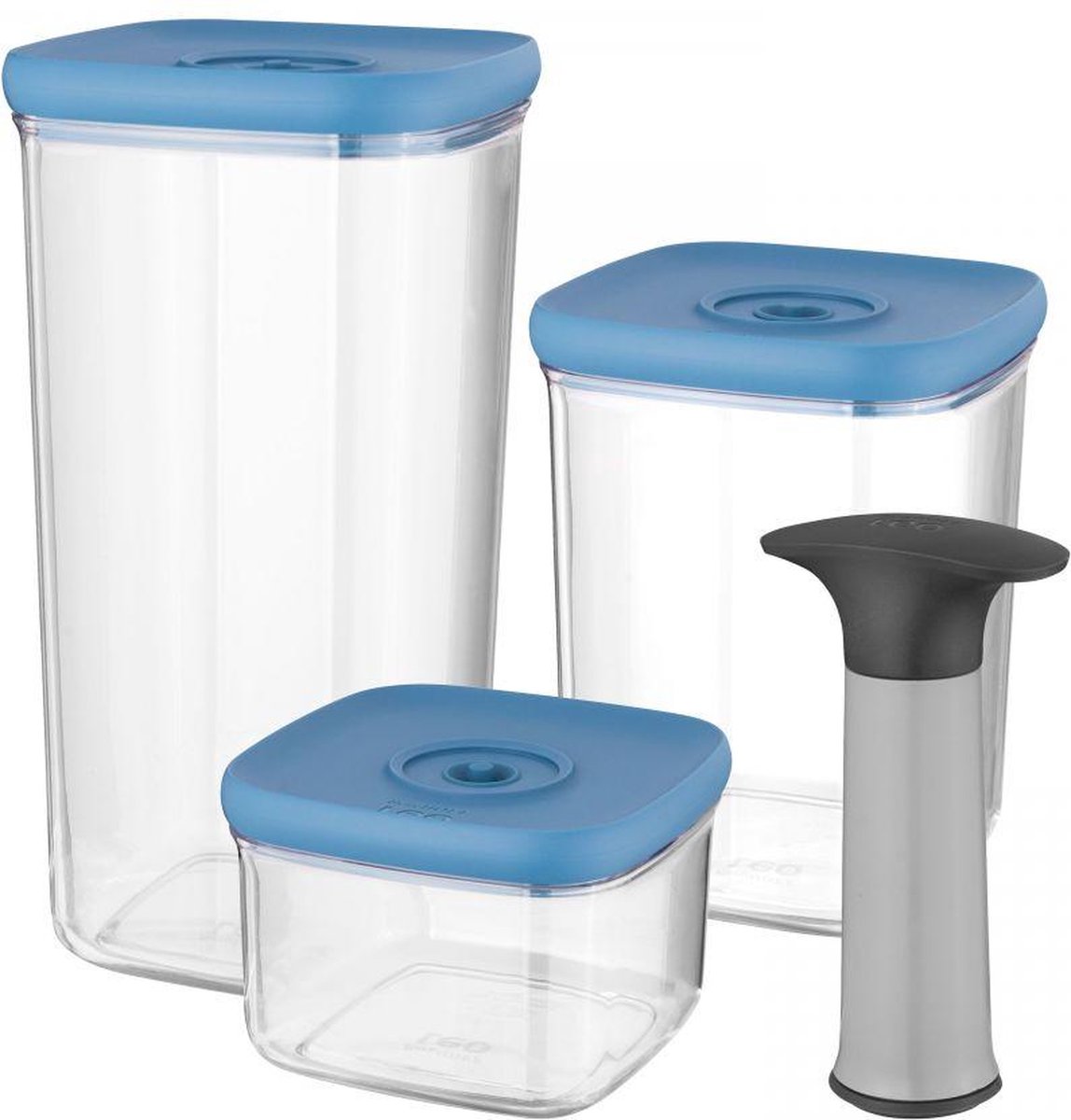 Berghoff Leo Line 4-delige set vacuum bewaardozen
