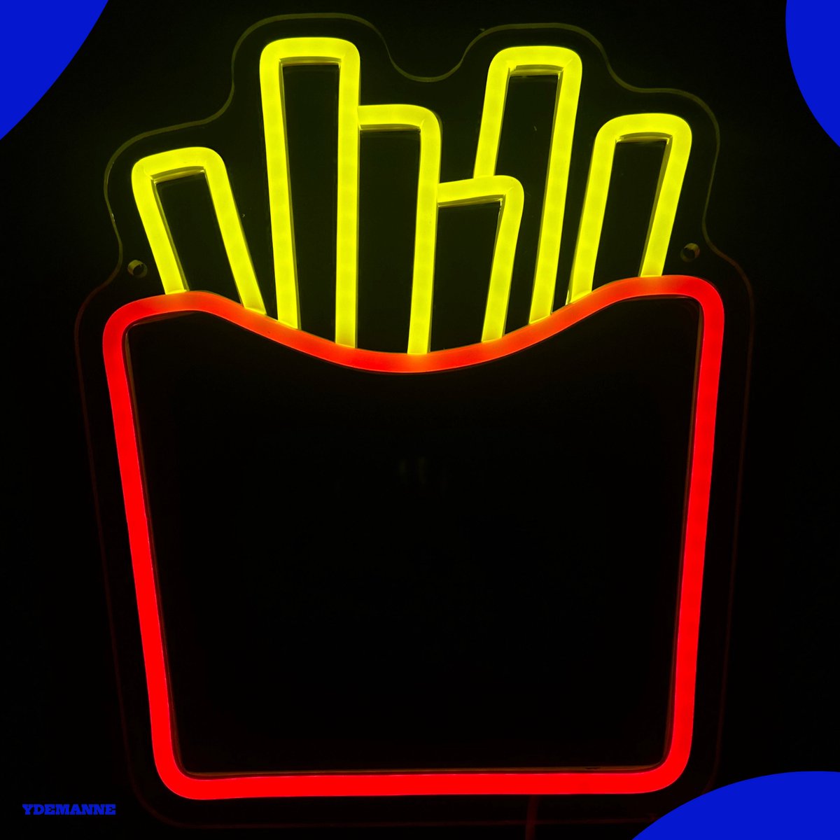 Neon Lamp - Patat / Friet - Dimbaar - Incl. Ophanghaakjes - Neon Sign - Neon Verlichting -