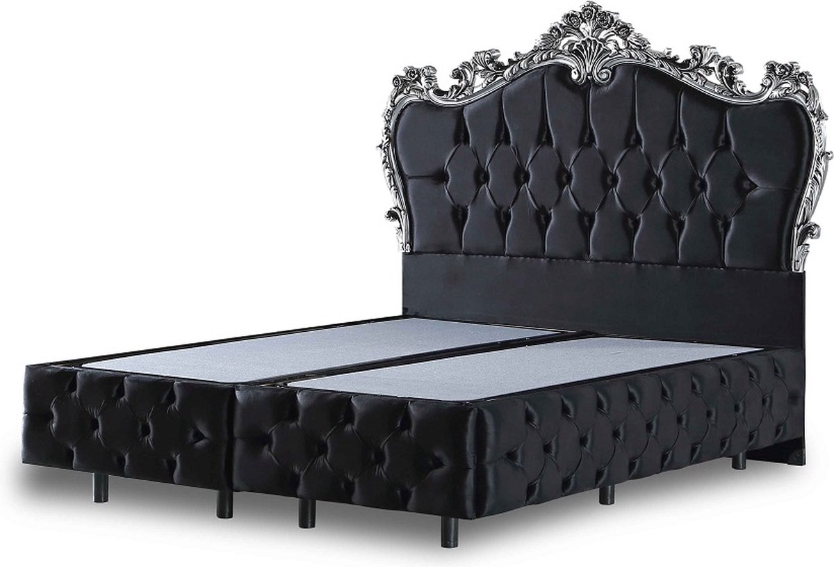 Nessa® - Opbergruimte Boxspring King - 160x200 - Zwart Fluweel - Inclusief Orthopedisch Amerikaans Matras - Inclusief Topper thumbnail 4