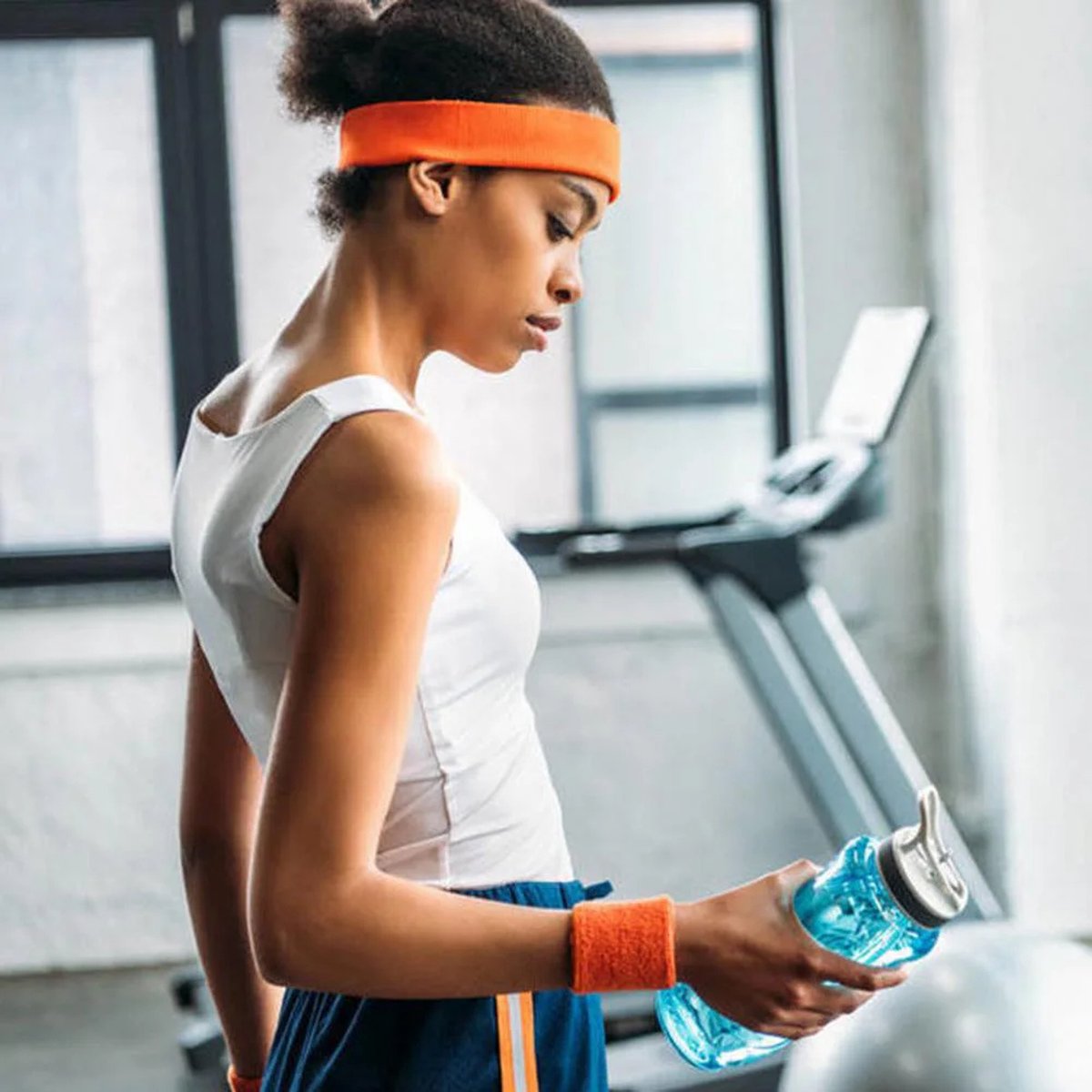 CHPN - Zweetband - Hoofdband - Zweetband set - Set - Polsbandjes - Zweetbandjes - Badstof - 3-delig - Katoen - Elastisch - Sportband - Sport accessoire - Oranje - Nederland aanmoedigen - Holland