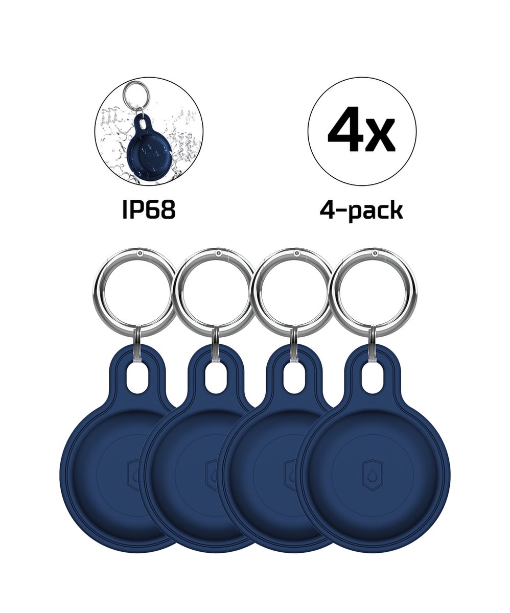 Waterdichte AirTag Sleutelhouder – AirTag Sleutelhanger – AirTag Hoesje – AirTag Houder – AirTag Hanger – IP68 – Blauw