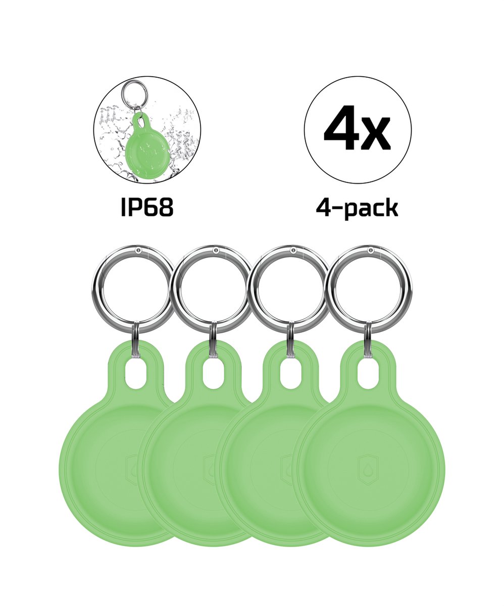 Waterdichte AirTag Sleutelhouder – AirTag Sleutelhanger – AirTag Hoesje – AirTag Houder – AirTag Hanger – IP68 – Groen