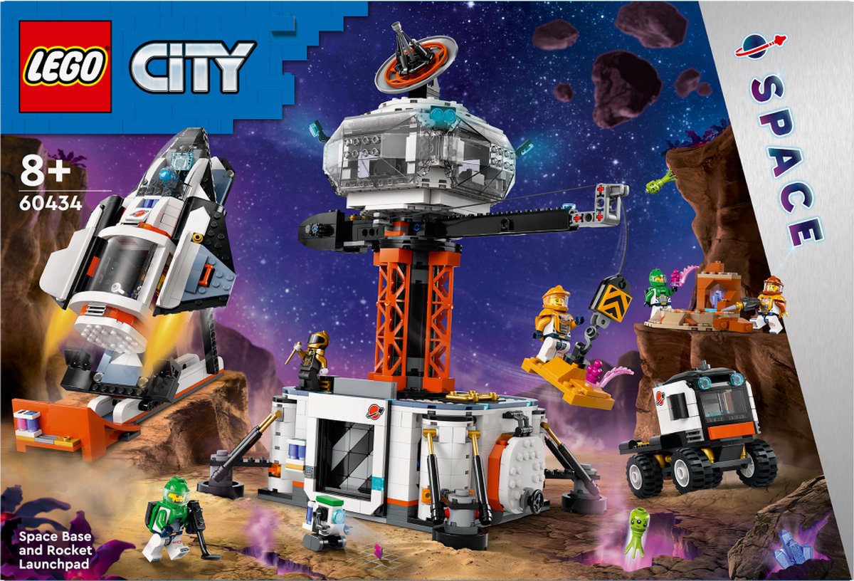 LEGO 60434 City Ruimtebasis en raketlanceringsplatform Speelgoed Raket, Robot en Alien Set — cadeau in Spellen & Speelgoed - foto 2