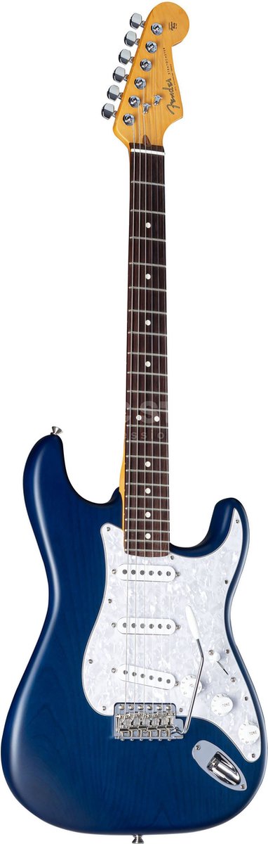 Fender Cory Wong Stratocaster RW Sapphire Blue Transparent elektrische gitaar met deluxe hardshell koffer