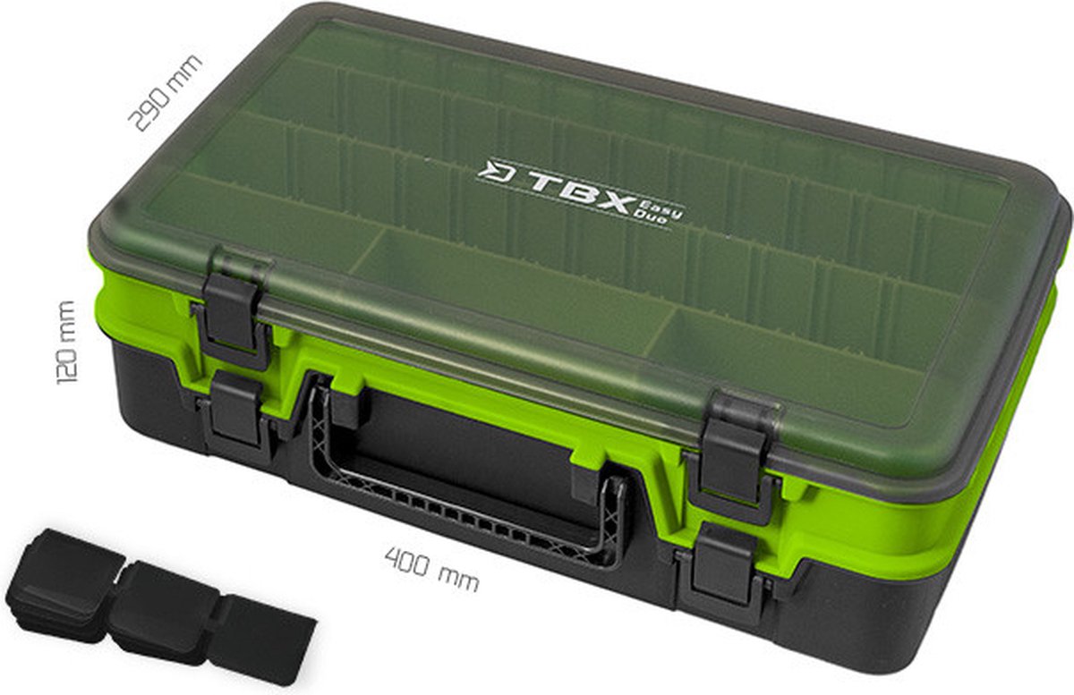 Delphin - Tacklebox - TBX EasyDuo - dubbelzijdig te openen - groen