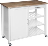 5Five® Luxe Grote houten Keukentrolley - Wit
