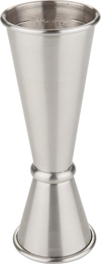 KAYEF Lot de 3 Doseurs Cocktail3cl/4cl/5cl Petite Tasse À Mesurer Doseur Alcool Cocktail 4 Becs Et 2 Pinceaux Double Poids Verres pour Bar Party Wine Drink Shaker