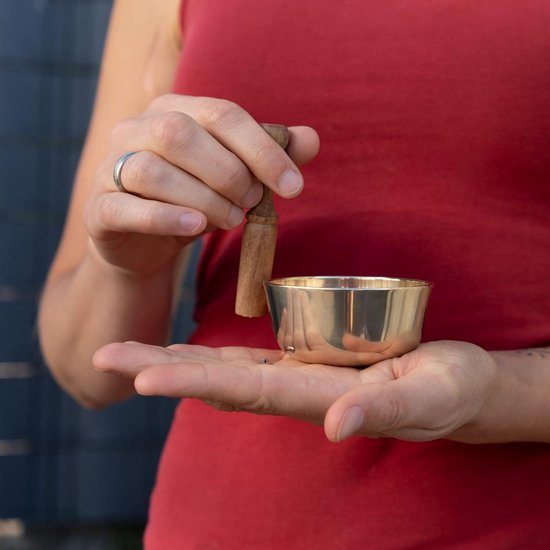 Mini-langschaal gele zak zwarte onderlegger houten klepel 5038 van MINI — afbeelding 2