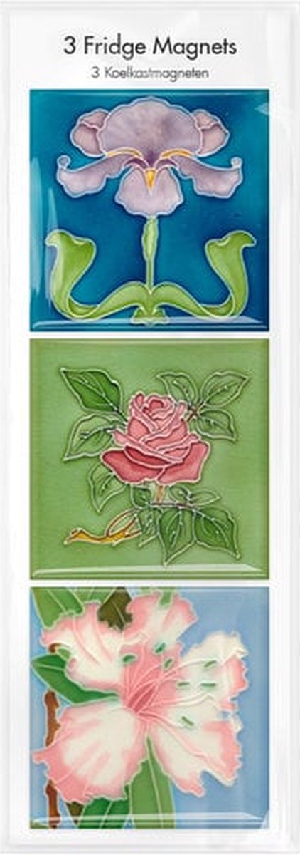 Magneet set van 3 - Art Nouveau 2 - Koelkastmagneet - MuseumEditions
