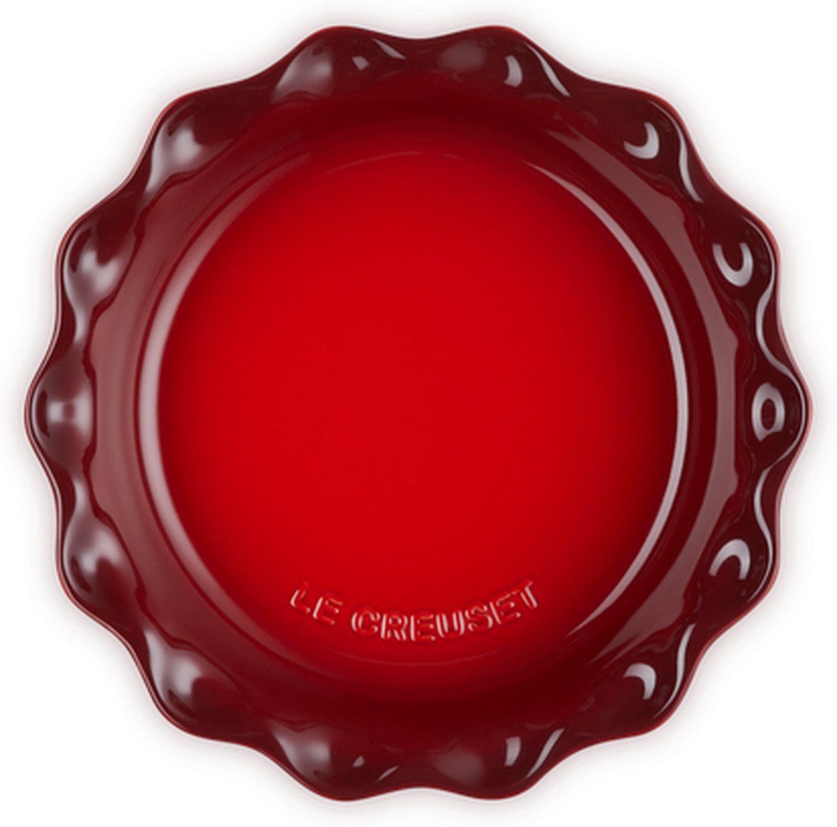 Le Creuset - Taartvorm 23 Cm / 1,2 Liter - Rond Hoog - in Aardewerk - Kersenrood