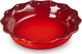 Le Creuset - Taartvorm 23 Cm - Rond Hoog - in Aardewerk - Kersenrood