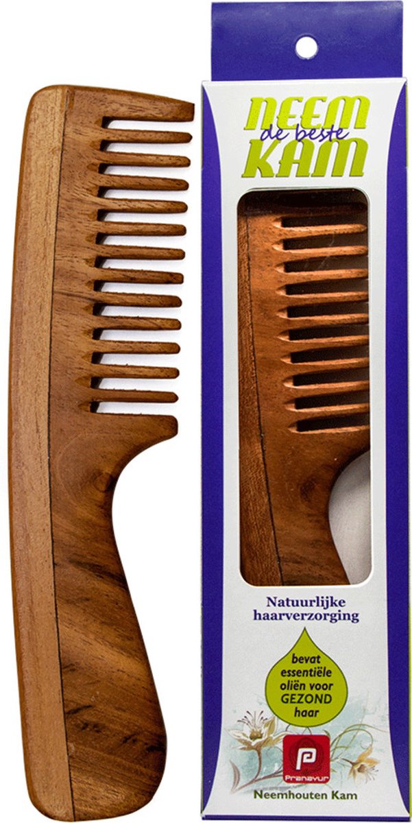 Holisan Neem houten kam handvat grof 1 Stuks
