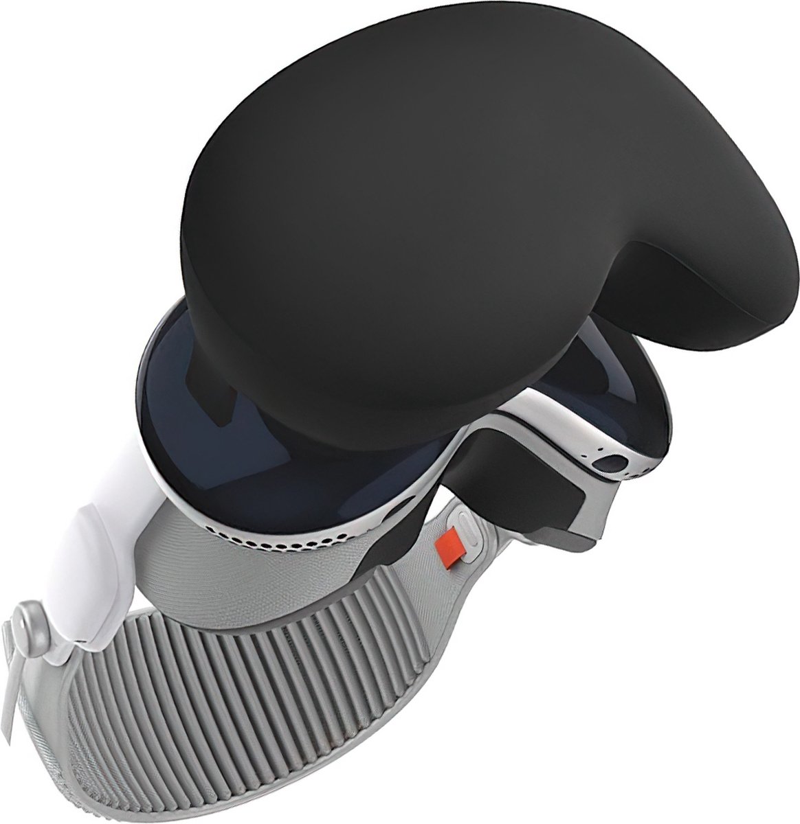 Xainy - Beschermhoes zwart geschikt voor Apple Vision Pro | Silliconen cover hoes voor Apple VR bril | Shockproof en krasbestendig hoesje / case | Essentiel accessoires voor de vision pro