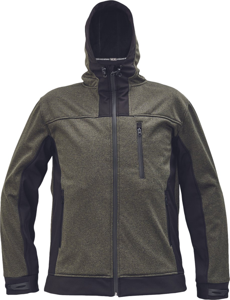 Cerva Werkjas Huyer Softshell Olijfgroen - Werkkleding - Xl