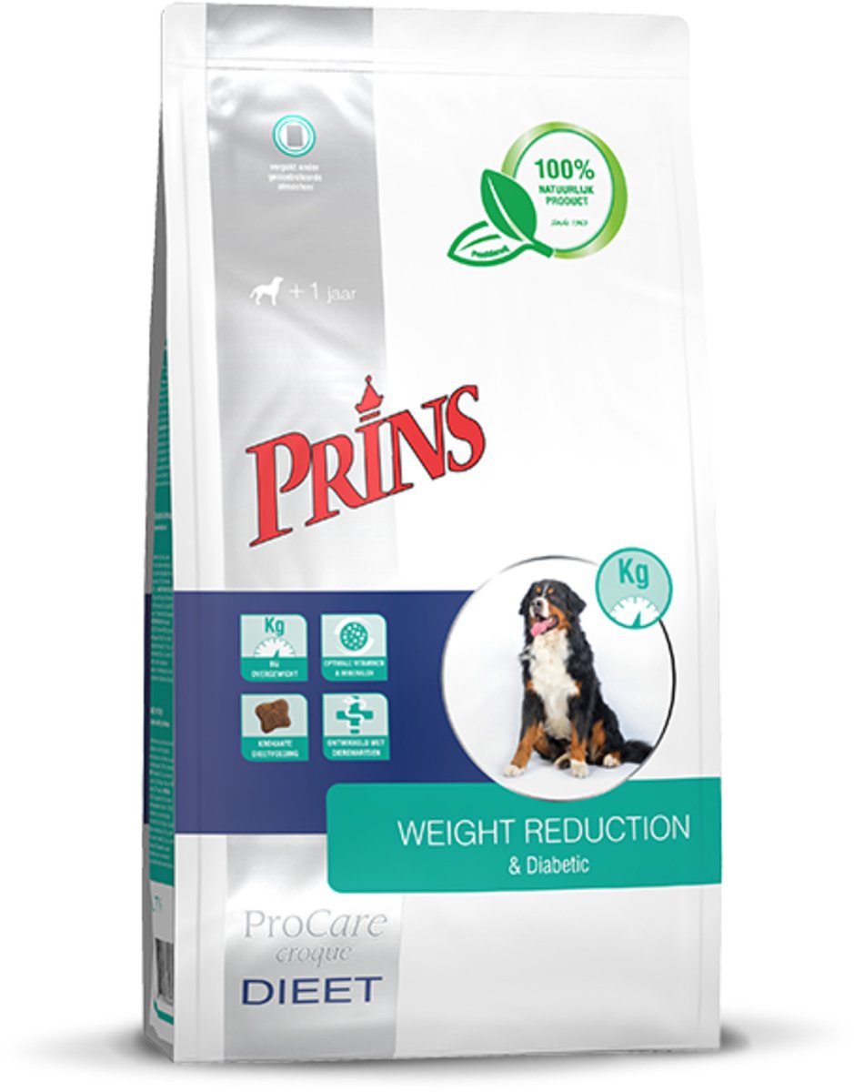 Prins ProCare Croque Veterinary Diet Weight Reduction&Diabetic Hondenvoer 3 kg